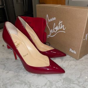 Christian Louboutin pump. 100mm. Patent leather. Color Rouge